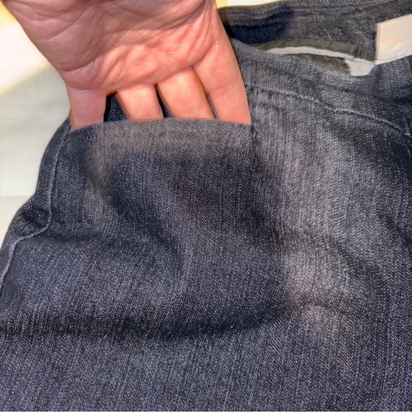 Denim&Co Dark Blue Flare Wide Leg Trouser Jeans - Picture 4 of 5